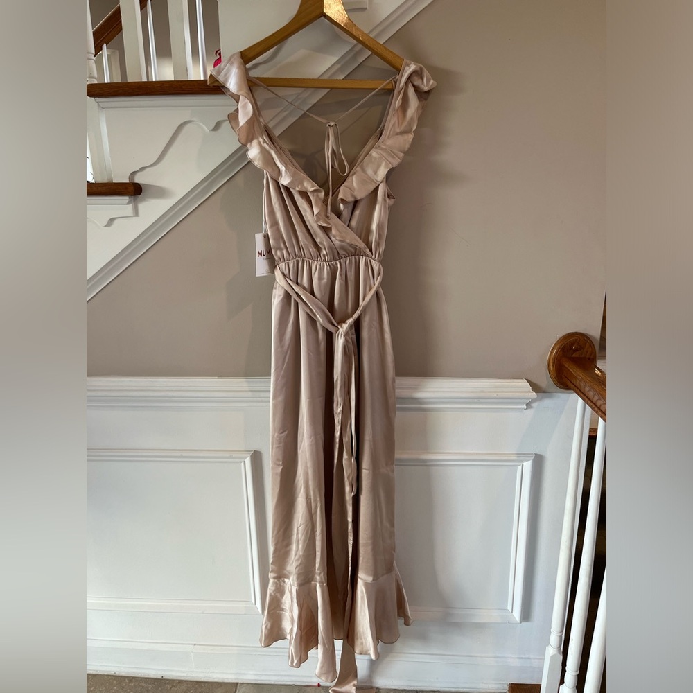 Show Me Your MuMu | Champagne Ruffle High Low Dress - Picture 8 of 9